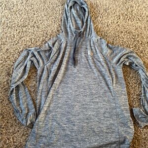 Under Armour Gray Relaxed Hoodie with Long Sleeves and Cut Out Style